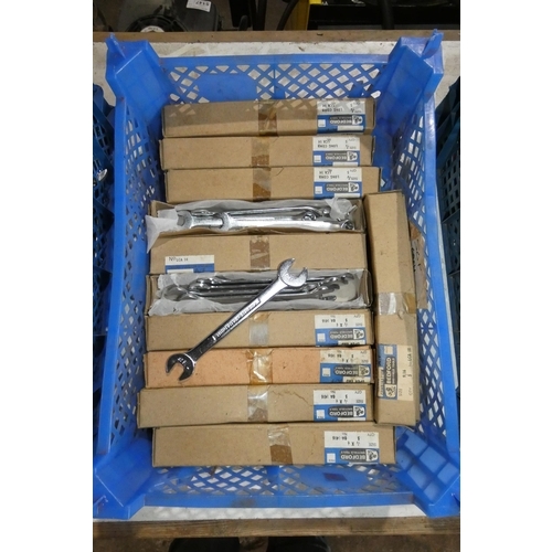 5077 - 1 box containing a quantity of various Bedford spanners