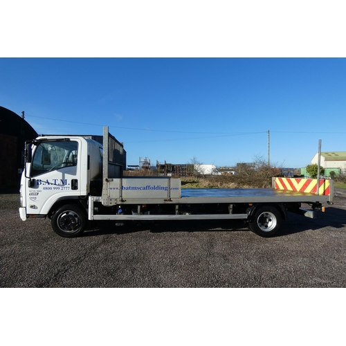 10 - Isuzu Forward N75 190, Flat bed Drop side truck, White, Re WK18 MBX, 1st Reg. 04/06/2018, manual Die... 