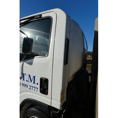 10 - Isuzu Forward N75 190, Flat bed Drop side truck, White, Re WK18 MBX, 1st Reg. 04/06/2018, manual Die... 