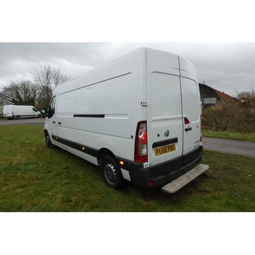 11 - Vauxhall Movano L3H2 F3500 CDTi refrigerated  van, white, Reg: FL66 PGO, 1st reg 15/11/2016, 6 speed... 