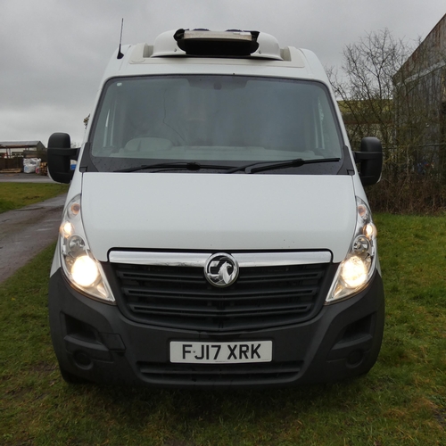 12 - Vauxhall Movano L3H2 F3500 CDTI Refrigerated van, white, Reg FJ17 XRK,  1st reg 01/04/2017, 6 speed ... 