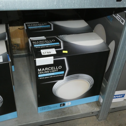 5740 - 3 x Marcello bathroom ceiling lights