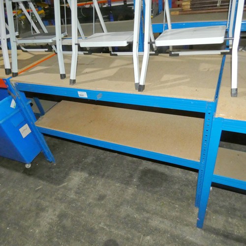 5641 - 1 x low bay of blue metal boltless stores type racking approx 140 x 60 x 90cm high