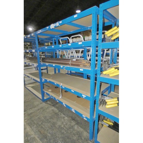 5678 - 1 x bay of blue metal boltless stores type racking approx 150 x 60 x 178cm high