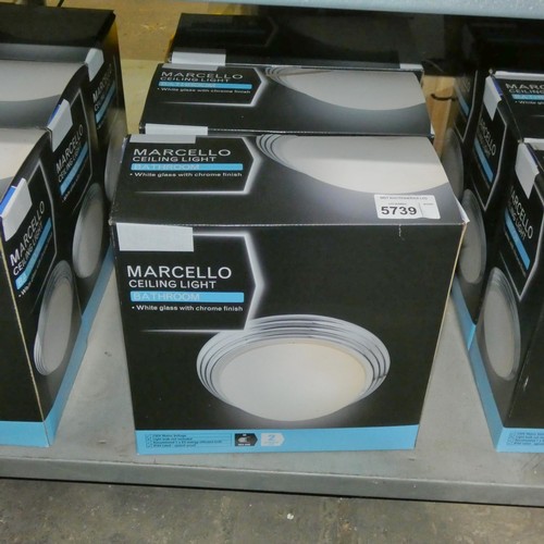 5739 - 3 x Marcello bathroom ceiling lights