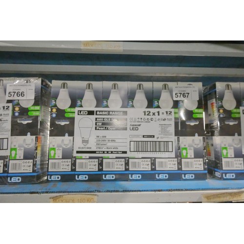 5767 - 12 x LED light bulbs type A60 GLS ES 9w