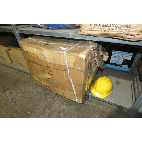 5803 - 1 box containing 42 x yellow hard hats. Contents of 1 shelf