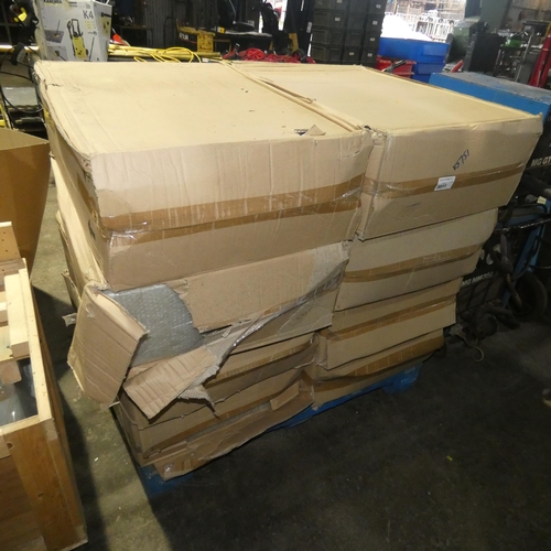 5811 - 1 pallet containing 8 x unused grey metal electrical boxes each approx 63 x 26 x 83cm high