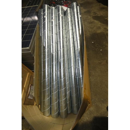 5823 - 16 x lengths of steel 100mm spiral tube each 1.5m long (SPI000035)