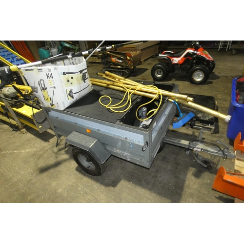 5829 - An Aqua Factors Direct window cleaners trailer comprising of an Erde 143 / 148 un-braked single axle... 