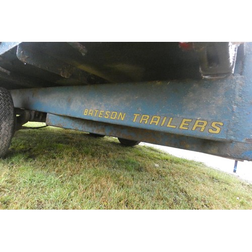 5857 - 1 x Twin axle trailer by Bateson Trailers, with extending sides approx 10ft x 6ft with a winch fitte... 