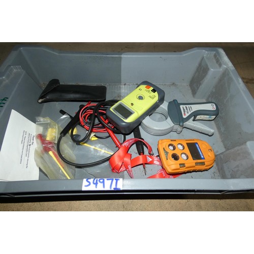 5497I - A quantity of various electrical testing equipment to include a Megger IClamp, a digital multimeter ... 