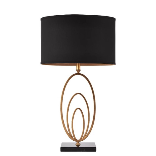 66 - 1 x Vilana 78cm black / gold table lamp with shade RRP £132