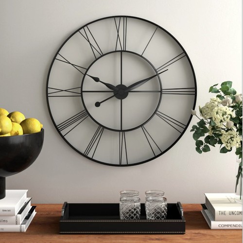 107 - 1 x Daemon metal wall clock diameter approx 60cm RRP £29