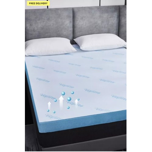 132 - 1 x Ezysleep airflow memory foam double size (4ft 6inch) mattress topper RRP £68