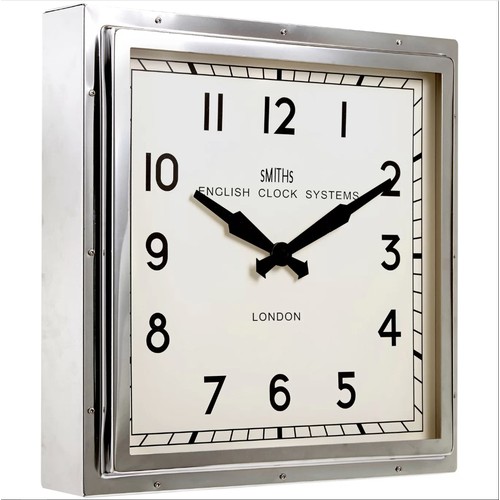 139 - 1 x Smiths metal wall clock approx 40 x 40cm RRP £55