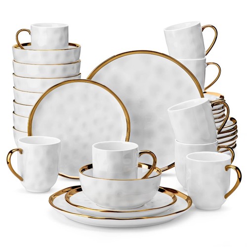 141 - A Mercer41 Vara handmade 16 piece stoneware dinnerware set RRP £85