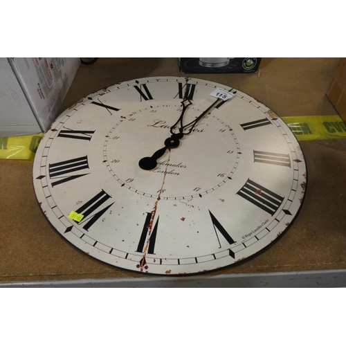 115 - 1 x wall clock diameter approx 49cm