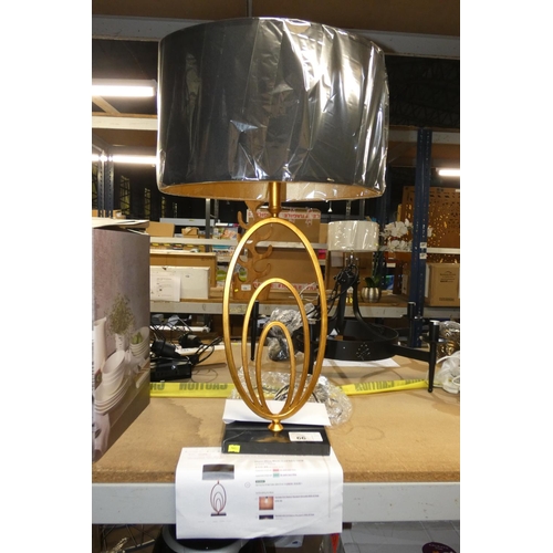 66 - 1 x Vilana 78cm black / gold table lamp with shade RRP £132