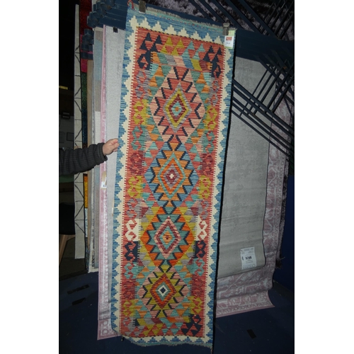 333 - A Chobi Kilim runner approx 196 x 64cm