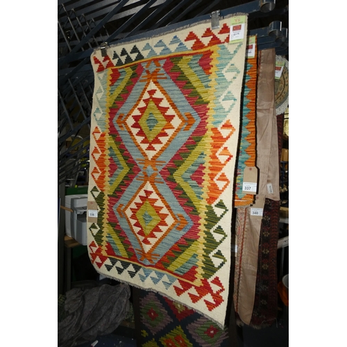 336 - A Chobi Kilim rug approx 118 x 79cm