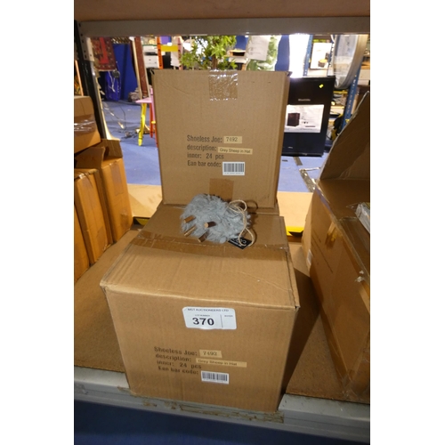 370 - 3 boxes each containing 24 x Shoeless Joe sheep in grey hat figures