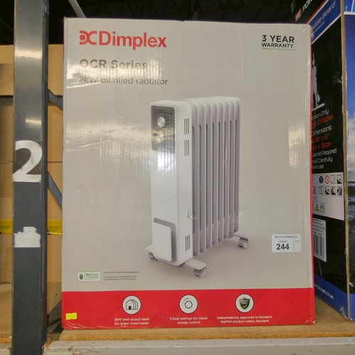 244 - 1 x Dimplex OCR Series oil filled radiator 2kw