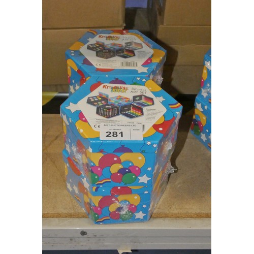 281 - 4 x Kreative Kids 52 piece art sets