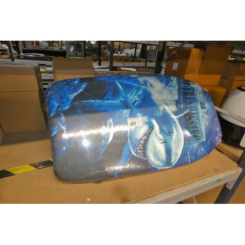 287 - 2 x Nalu EPS surfing body boards - shark design