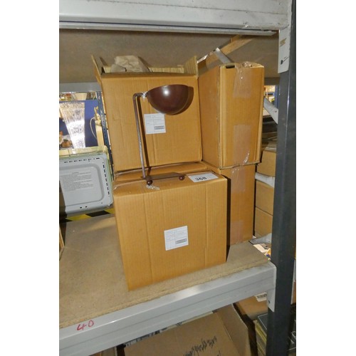 368 - 6 boxes each containing 2 x Shoeless Joe Le Scoop Votive 20cm metal ornaments