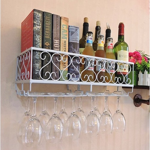 157 - 1 x Theobald 10 bottle wall mounted wine bottle and glass rack RRP £23