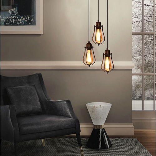 163 - 1 x Frisbee 3-light cluster pendant light RRP £45