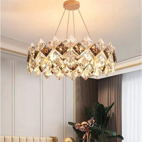 166 - 1 x Aegon 6-light crystal chandelier RRP £269