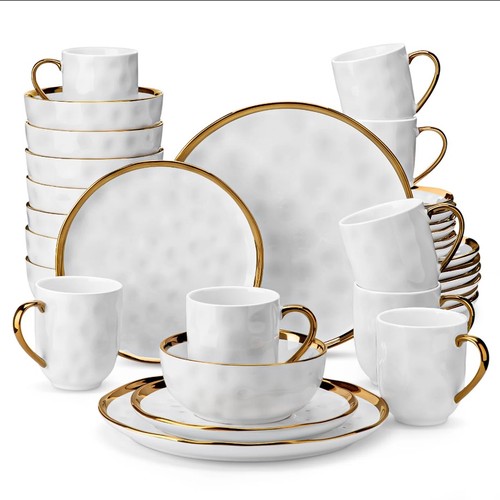 172 - A Mercer41 Vara handmade 16 piece stoneware dinnerware set RRP £85