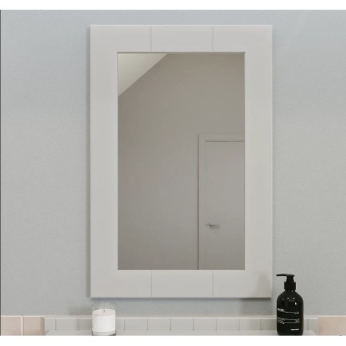 218 - 1 x Croydex / Portland rectangular wood wall mirror approx 60 x 40cm RRP £43