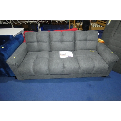 631 - A Laymantown 3 seater dark grey upholstered sofa bed RRP £699