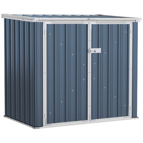 498 - 1 x Outsunny 845-682 garden 2 bin steel storage shed approx 5ft x 3ft RRP £170