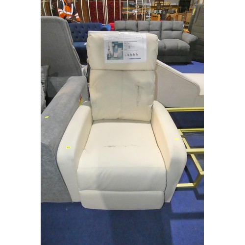 609 - 1 x Allijah faux leather manual recliner chair RRP £129. Please note that this chair has tape glue m... 