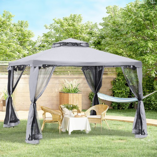 563 - 1 x Zauber metal patio gazebo approx 3m x 3m