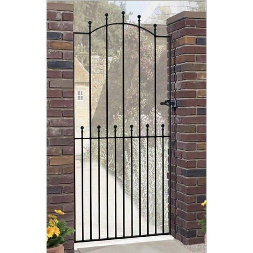 580 - 1 x Begonia black metal garden gate approx 1943mm high, to fit opening 762mm RRP £148