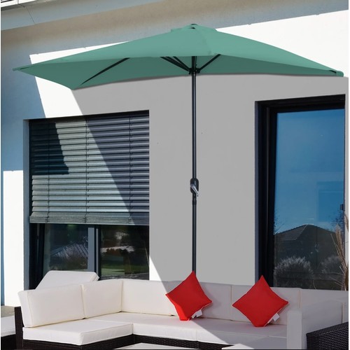 591 - 1 x Aarun wind out parasol RRP £44. Please note that no base is included and this parasol is flat ba... 