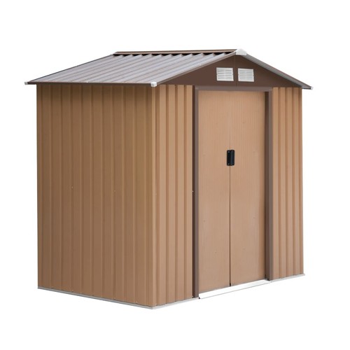 594 - A WFX Utility 7ft w x 4ft d tool shed RRP £181. Supplied in two boxes and requires assembly