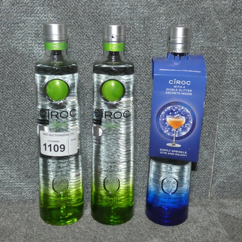 1109 - 3 x 70cl Ciroc Apple Vodka