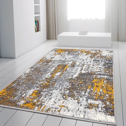 534 - 1 x Adahlia Abstract machine woven grey area rug approx 200 x 290cm RRP £104