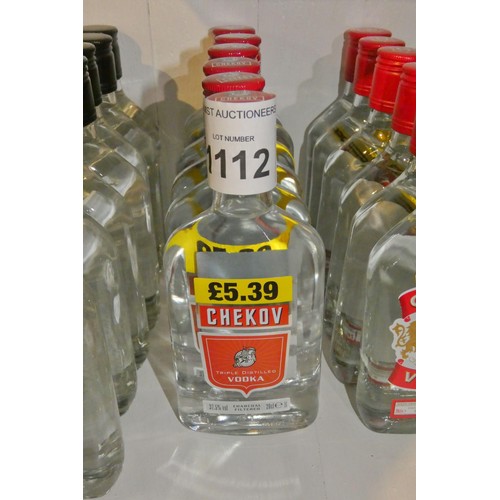 1112 - 6 x bottles of 20cl Chekov Vodka