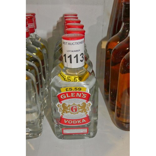 1113 - 6 x bottles of 20cl Glens Vodka