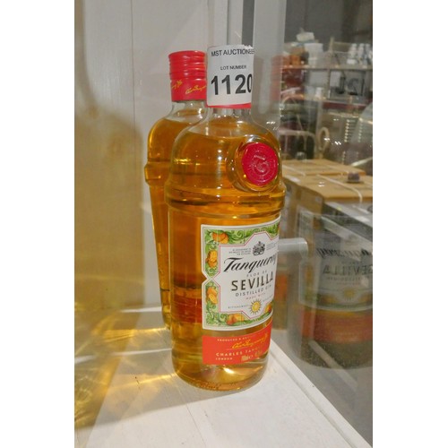 1120 - 2 x bottles of 700ml Tanquery orange gin