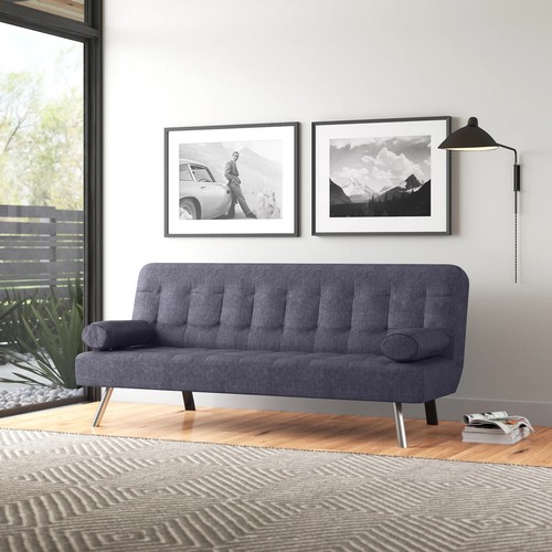 625 - A Simeon 3 seater upholstered sofa bed RRP £252. Boxed and requires assembly