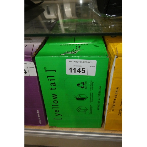 1145 - A box of 6 bottles of Yellow Tail Pinot Grigio