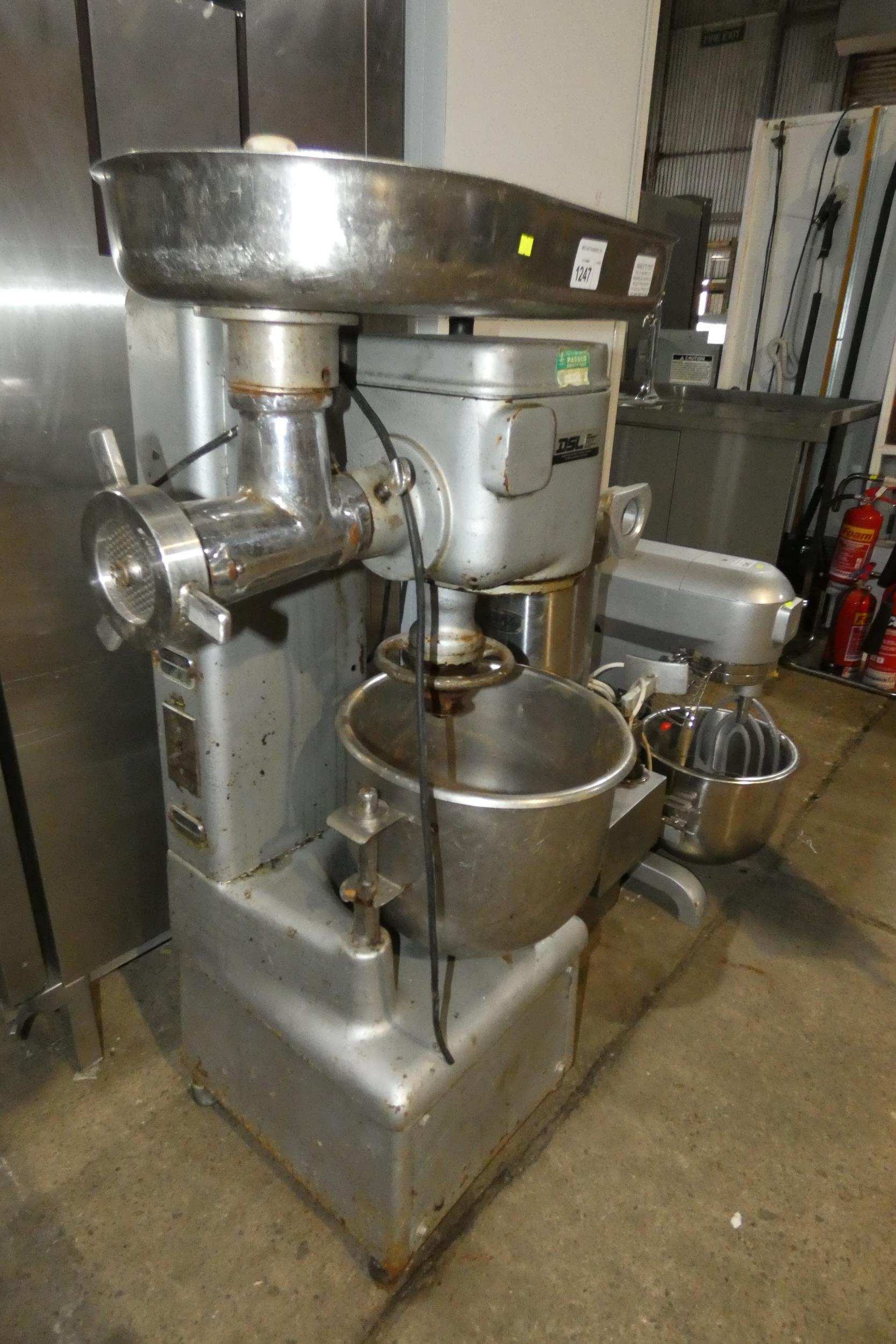 A large commercial food mixer and mincer by Crypto Peerless type JB22F untested 240v trade